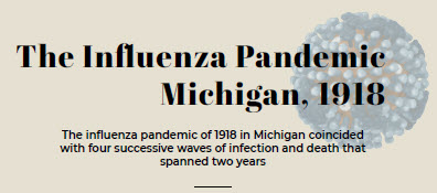 Infographic about Influenza Pandemic in Michigan 1918