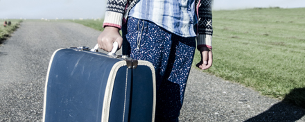 Woman with suitcase