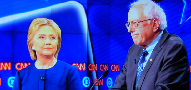 Hillary Clinton and Bernie Sanders debate